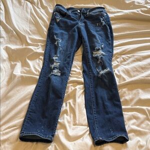Judy Blue Dark Distressed Skinny Jeans - 5/27 - Like New
